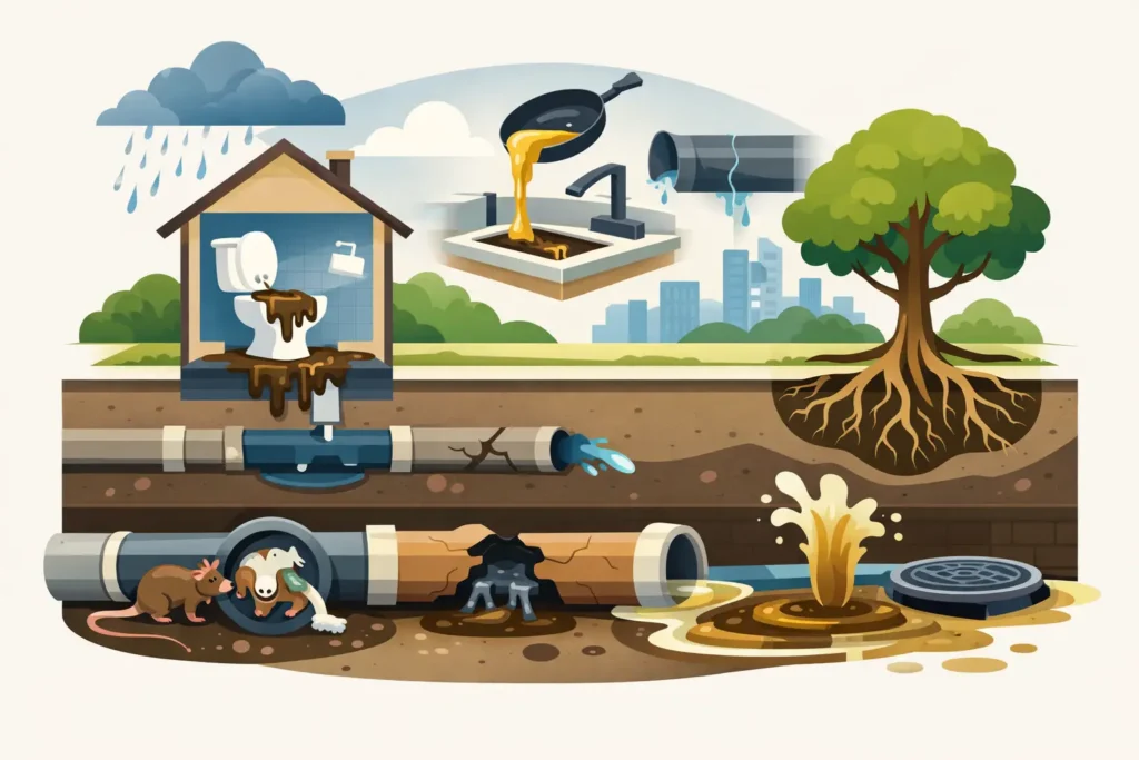 8 Common Causes of Sewer Backups at Home