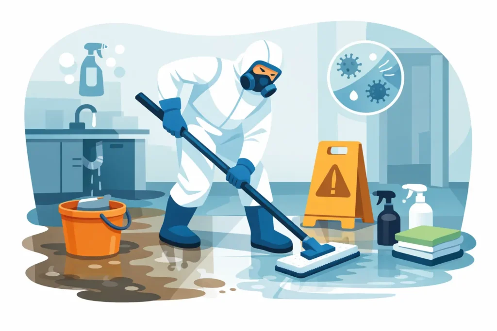 How to Sanitize Sewage-Soaked Floors Safely