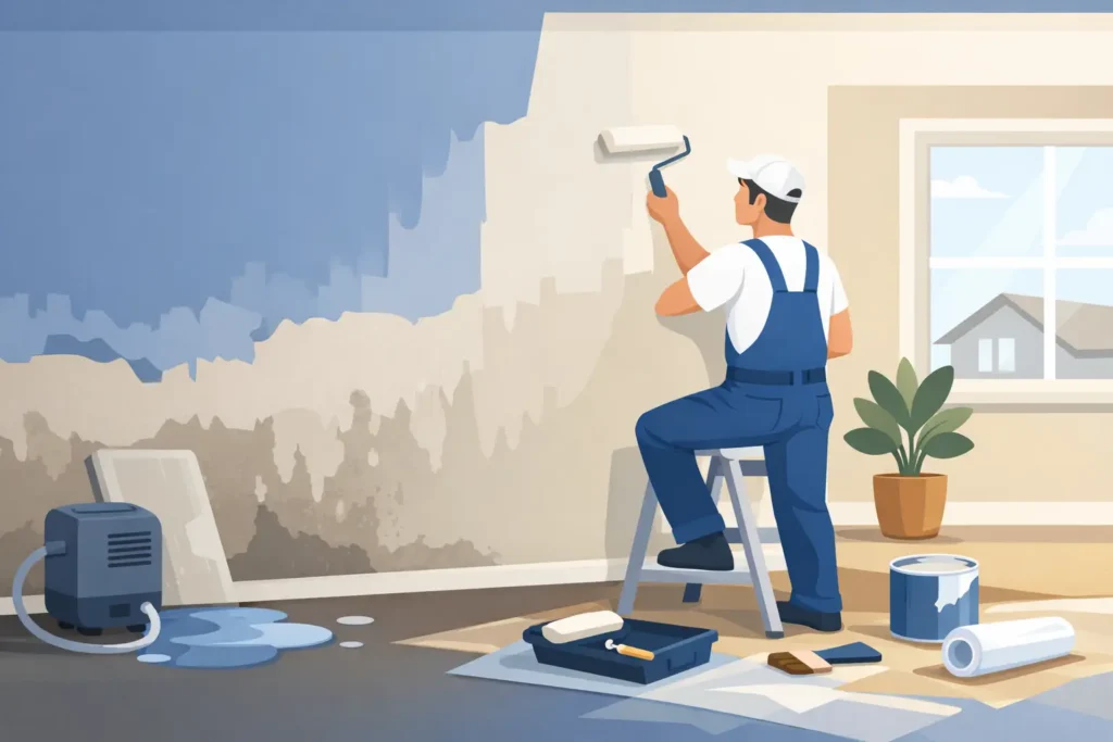 Painting After Water Damage Repair Done Right