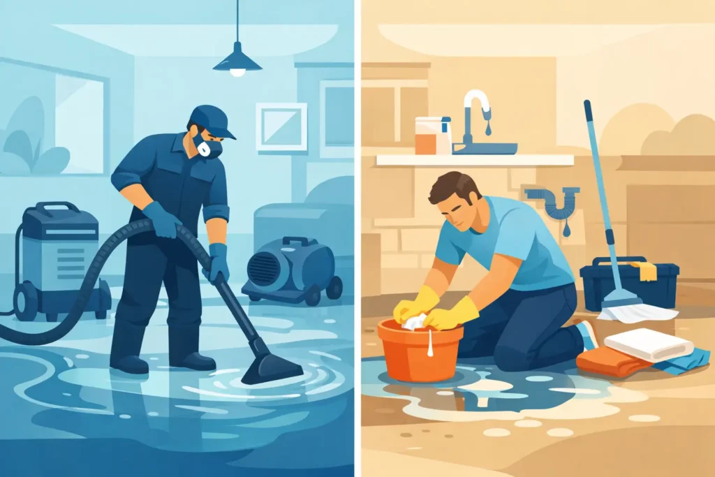 Professional Versus DIY Water Cleanup Explained